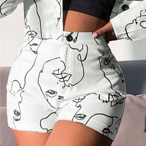 Graffiti Face Graphic Shorts